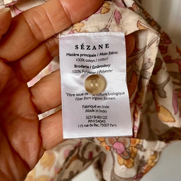 Sezane Chlo Shirt Jardin Céleste , Size 36 - Picture 8 of 9